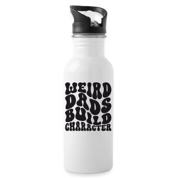 Seltsame Väter Bilden Charakter Lustiges Vater - Trinkflasche mit integriertem Trinkhalm - Weiß - Rechts