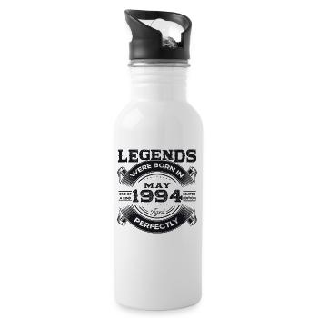 30. Geburtstag Mann Legende Mai Jahrgang 1994 - Trinkflasche mit integriertem Trinkhalm - Weiß - Rechts