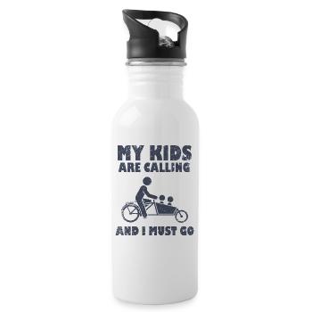 My kids call Cargo Cargobike - Water bottle with straw - white - Right