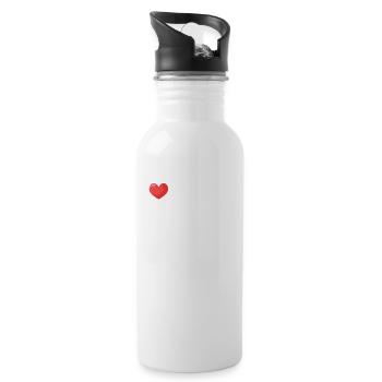 I Love My Hot Girlfriend - Water bottle with straw - white - Right