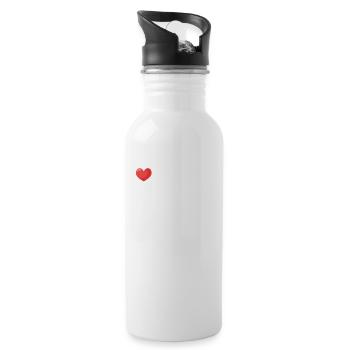 I Love My Hot Girlfriend - Water bottle with straw - white - Right