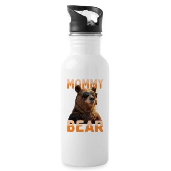 Maman Ours Maman Ours Fête des Mères Grizzly - Gourde avec paille intégrée - blanc - Droite