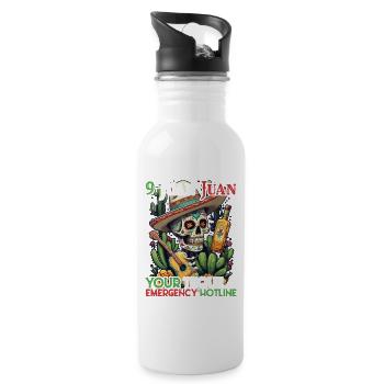 Lustiger Tequila Spruch Cinco De Mayo Design - Trinkflasche mit integriertem Trinkhalm - Weiß - Rechts