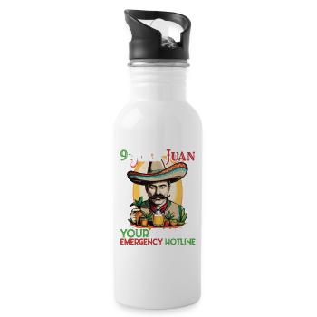 Lustiger Tequila Spruch Cinco De Mayo Design - Trinkflasche mit integriertem Trinkhalm - Weiß - Rechts