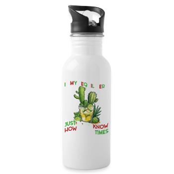 Drôle Tequila Era Cinco De Mayo Mexico Design - Gourde avec paille intégrée - blanc - Droite