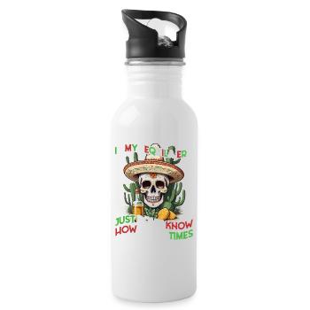 Lustige Tequila Era Cinco De Mayo Mexiko - Trinkflasche mit integriertem Trinkhalm - Weiß - Rechts