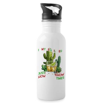 Drôle de tequila Era Cinco De Mayo Mexique - Gourde avec paille intégrée - blanc - Droite