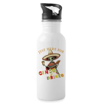 Fiesta Alien Spruch Mexikanischer Feiertag - Trinkflasche mit integriertem Trinkhalm - Weiß - Rechts