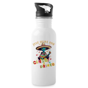 Fiesta Alien Spruch Lustiger Cinco de Mayo - Trinkflasche mit integriertem Trinkhalm - Weiß - Rechts