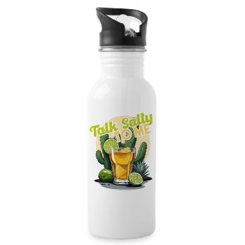 Drôle de dicton de tequila Cinco De Mayo Iconique - Gourde avec paille intégrée - blanc - Droite