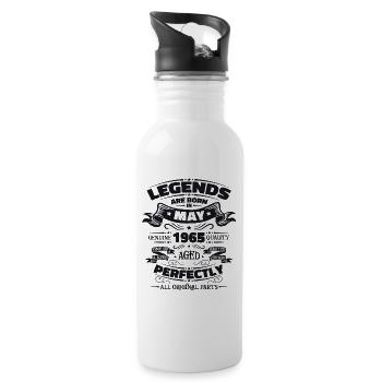 Légende Mai 1965 Millésime 1965 Anniversaire 1965 - Gourde avec paille intégrée - blanc - Droite