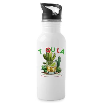 Lustiger Tequila Spruch Cinco De Mayo Design - Trinkflasche mit integriertem Trinkhalm - Weiß - Rechts