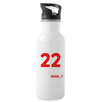 Enfin 22 je peux tout faire, je sais tout - Gourde avec paille intégrée - blanc - Droite