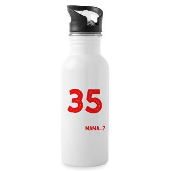 Finally 35 I can do everything I know everything - Water bottle with straw - white - Right