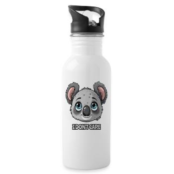 Mignon koala, je m’en fiche - Gourde avec paille intégrée - blanc - Droite