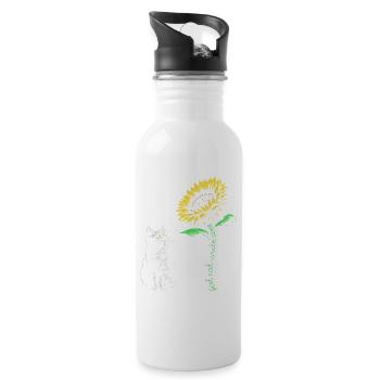 Best Cat Uncle Ever - Water bottle with straw - white - Right