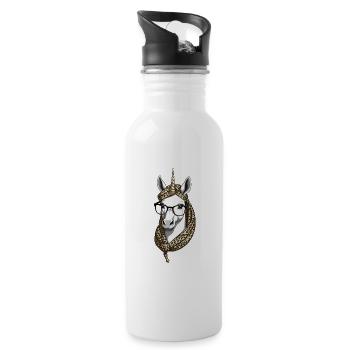 Maman Licorne Maman Drôle Maman Fête des Mères - Gourde avec paille intégrée - blanc - Droite