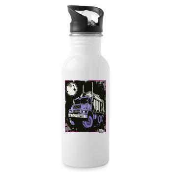 Super Cooler Müllwagen Container Truck - Trinkflasche mit integriertem Trinkhalm - Weiß - Rechts