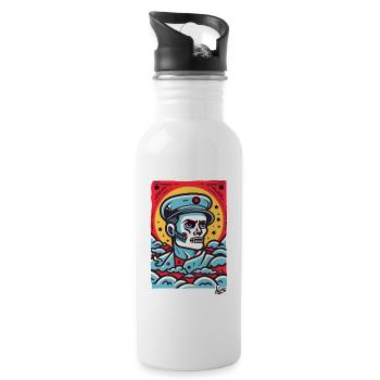The Zombie Soldier's Mission: Be Superior - Water bottle with straw - white - Right