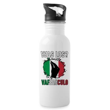 Italy Italian Vaffanculo - Water bottle with straw - white - Right