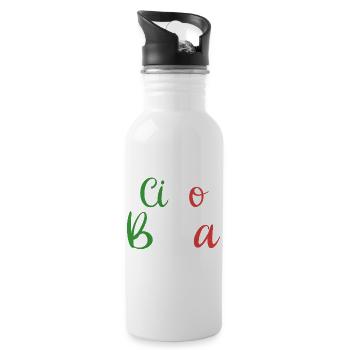 Ciao Bella - Trinkflasche mit integriertem Trinkhalm - Weiß - Rechts