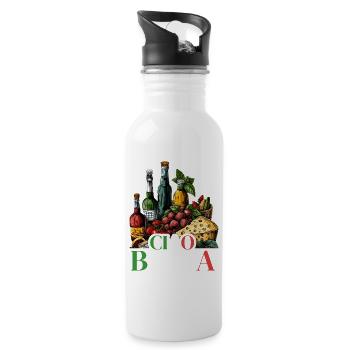 Ciao Bella - Water bottle with straw - white - Right