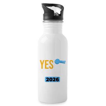 J’ai dit oui à l’adresse 2026 - Gourde avec paille intégrée - blanc - Droite