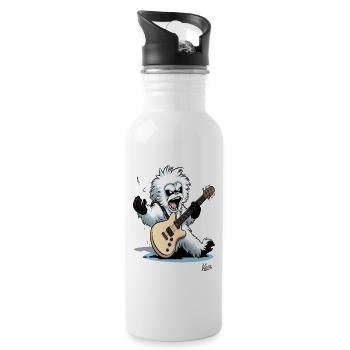 Music guitarist: Yeti of Rock Music - Water bottle with straw - white - Right