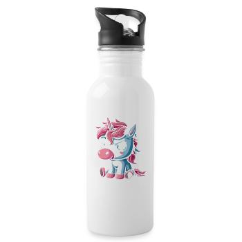 Good morning? Very thin ice - Water bottle with straw - white - Right