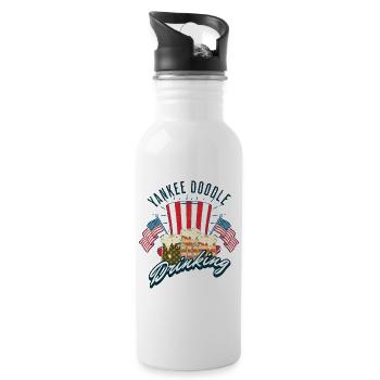 Drinkin' Like Lincoln Retro Vintage Design - Water bottle with straw - white - Right