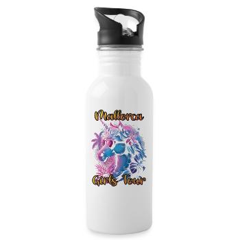 Mallorca Girls Tour - Water bottle with straw - white - Right