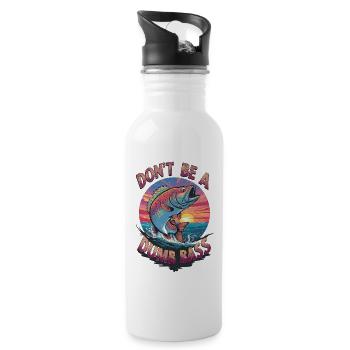 Don't Be a Dumb Bass Visual - Water bottle with straw - white - Right