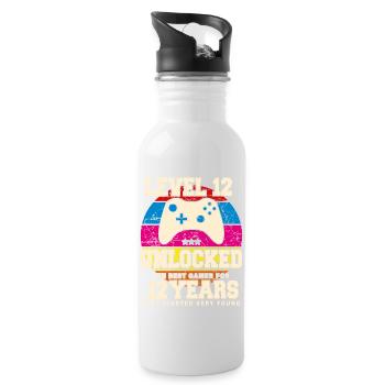Original 2012 12 Years Level 12 Unlock - Water bottle with straw - white - Right