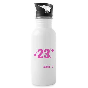 Finally 23 I can do everything, I know everything - Water bottle with straw - white - Right