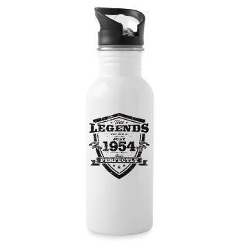 70ème Anniversaire Original 1954 Millésime 1954 - Gourde avec paille intégrée - blanc - Droite