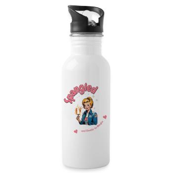Design rétro vintage prêt à se mêler le 4 juillet - Gourde avec paille intégrée - blanc - Droite