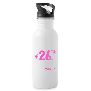 26 Birthday I can do everything I know everything - Water bottle with straw - white - Right