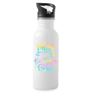 Maman de la fille d’anniversaire Tie Dye Colorée Maman d’anniversaire - Gourde avec paille intégrée - blanc - Droite