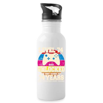 Original 1950 74 Years Old Level 74 Unlock - Water bottle with straw - white - Right