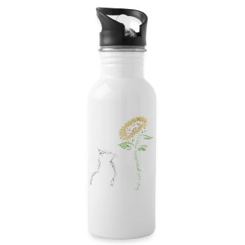 Meilleure grand-mère de chat de tous les temps - Gourde avec paille intégrée - blanc - Droite