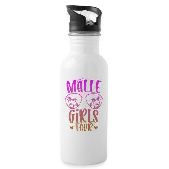 Malle Girls Tour - Water bottle with straw - white - Right