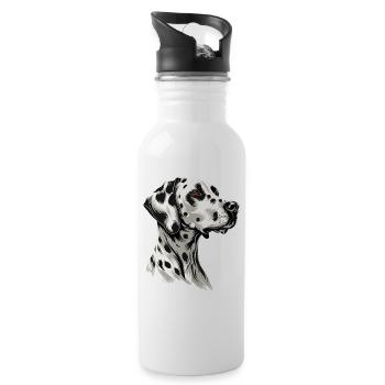 Amoureux des chiens dalmates J’adore les dalmatiens - Gourde avec paille intégrée - blanc - Droite