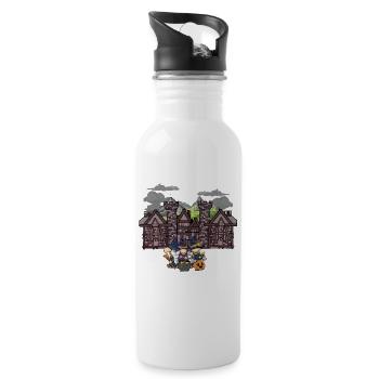 Mittelalter Hexe Hexen Halloween hexerei Märchen - Trinkflasche mit integriertem Trinkhalm - Weiß - Rechts