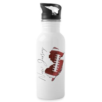 New Jersey (United States) | real football | Map Sct - Water bottle with straw - white - Right