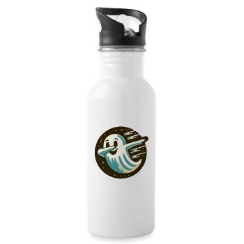 Funny Halloween Party Spooky Haunted Season - Water bottle with straw - white - Right
