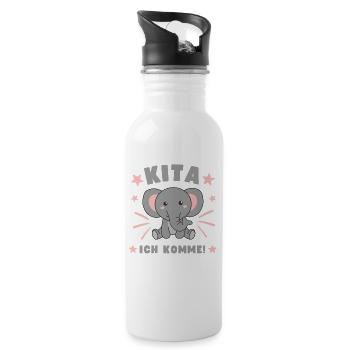 Kita I'm coming Kitakind - Water bottle with straw - white - Right