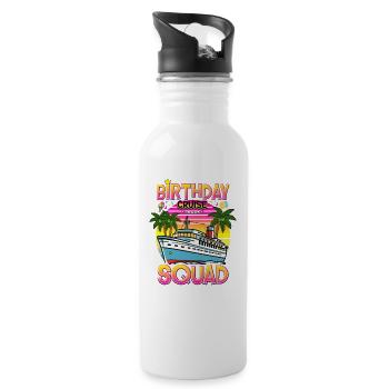 Birthday Cruise Squad 2026 - Trinkflasche mit integriertem Trinkhalm - Weiß - Rechts