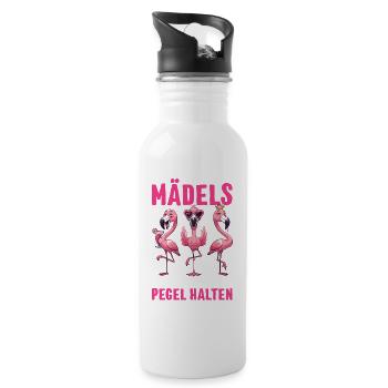 Les filles, peu importe ce qui se passe Maintenir les niveaux - Gourde avec paille intégrée - blanc - Droite