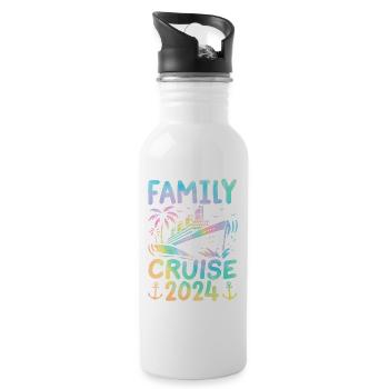 Family Cruise 2024 - Trinkflasche mit integriertem Trinkhalm - Weiß - Rechts