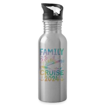 Family Cruise 2024 - Trinkflasche mit integriertem Trinkhalm - Lightsilver - Rechts
